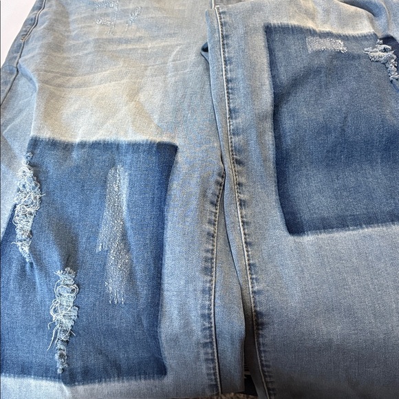 Arula A Beautiful Soul high waist Incrediflex patchwork wide leg boyfriend jean - Picture 14 of 15